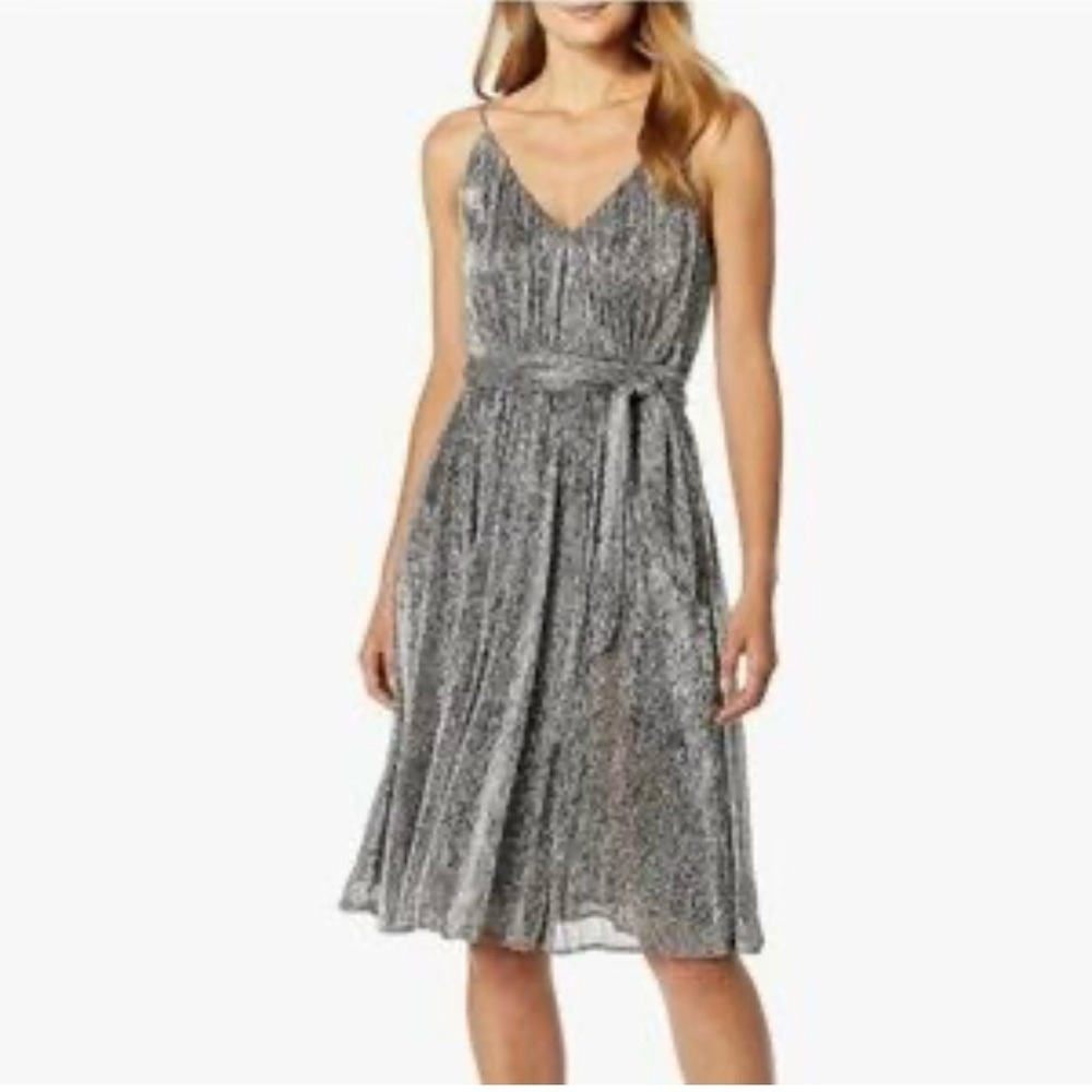 Halston Heritage Women’s Sleeveless V-Neck Lurex Jersey Cocktail Dress